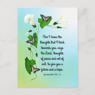 I know the thoughts that I think Bible Verse Postcard