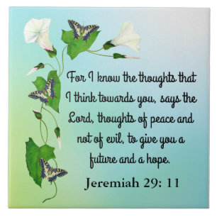 I know the thoughts that I think Bible Verse Tile