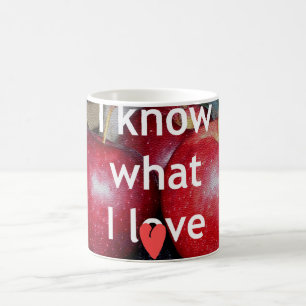"I Know What I Love" – Apple-Themed Design Coffee Mug