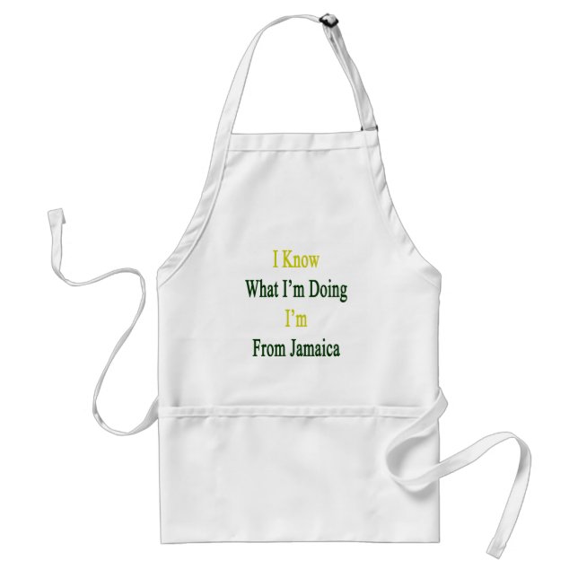 I Know What I'm Doing I'm From Jamaica Standard Apron (Front)