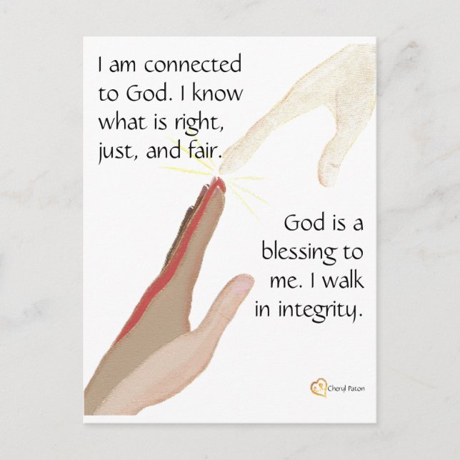 I know what is right. God is a blessing. Postcards (Front)