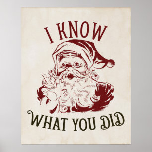I know what You did Vintage Chistmas Poster