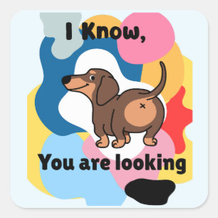 I Know You Are Looking Square Sticker
