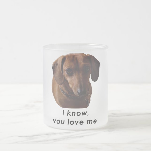 I Know You Love Me Dachshund Mug (Center)