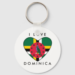 I   L O V E, D O M I N I C A KEY RING