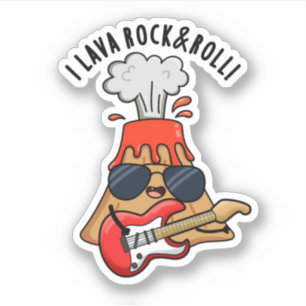 I Lava Rock And Roll Funny Volcano Pun 
