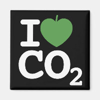 I Leaf CO2 - I love Carbon Dioxide black fridge