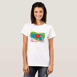 I Left My Haht in Massachusetts Ladies Tee