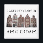 I Left My Heart in Amsterdam Holland Canal Houses Magnet<br><div class="desc">Decorate your home with this sweet whimsical Amsterdam houses pattern art magnet. Makes a great housewarming, birthday or wedding gift! You can customize it and change or add text too. Check my shop for lots more colors and patterns! And more matching items too like totes, stickers and tees. Let me...</div>