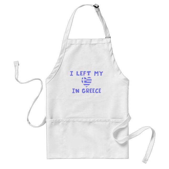 I Left My Heart in Greece Standard Apron (Front)