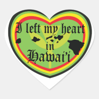 I left my heart in Hawaii sticker