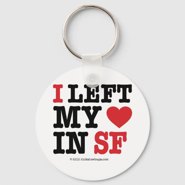 I Left My Heart Key Ring (Front)