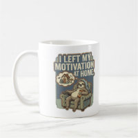 I Left My Motivation At Home Funny Sloth Quote