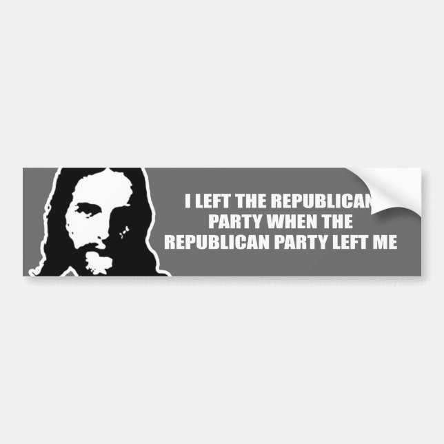 I left the Republican Party, when the Republican p Bumper Sticker (Front)