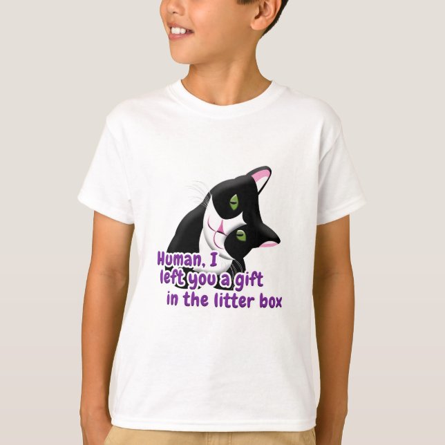 I Left You a Gift Cat T-Shirt (Front)