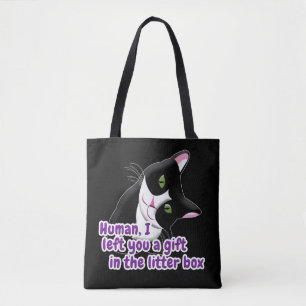 I Left You a Gift Cat Tote Bag