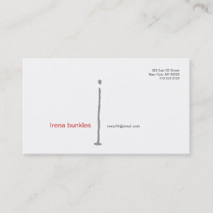 I Letter Alphabet Business Card Grey