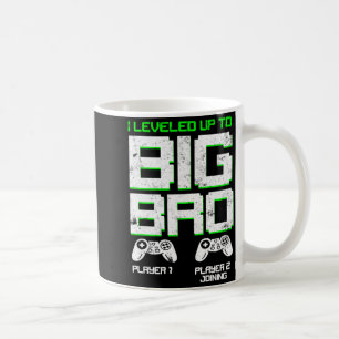 I Leveled Up To Big Bro Kids Gamer New Brother  Coffee Mug