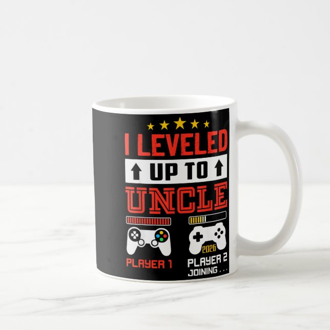 I Leveled Up To Uncle 2026 I'm Going To Be Uncle 2 Coffee Mug (Right)