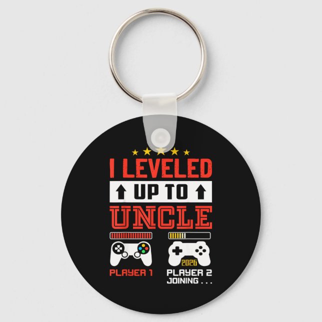 I Leveled Up To Uncle 2026 I'm Going To Be Uncle 2 Key Ring (Front)