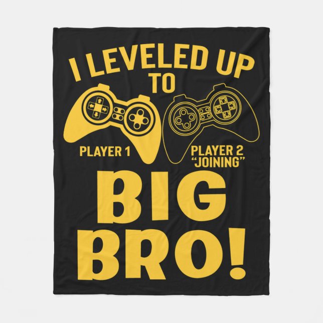 I Levelled Up To Big Bro Fleece Blanket (Front)