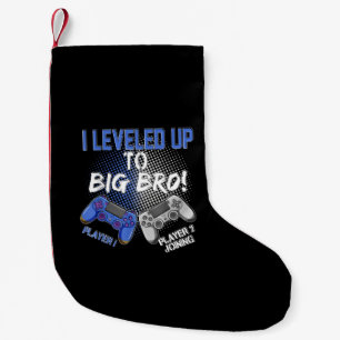 I Levelled up to Big Bro Promoted To Big Brother Small Christmas Stocking