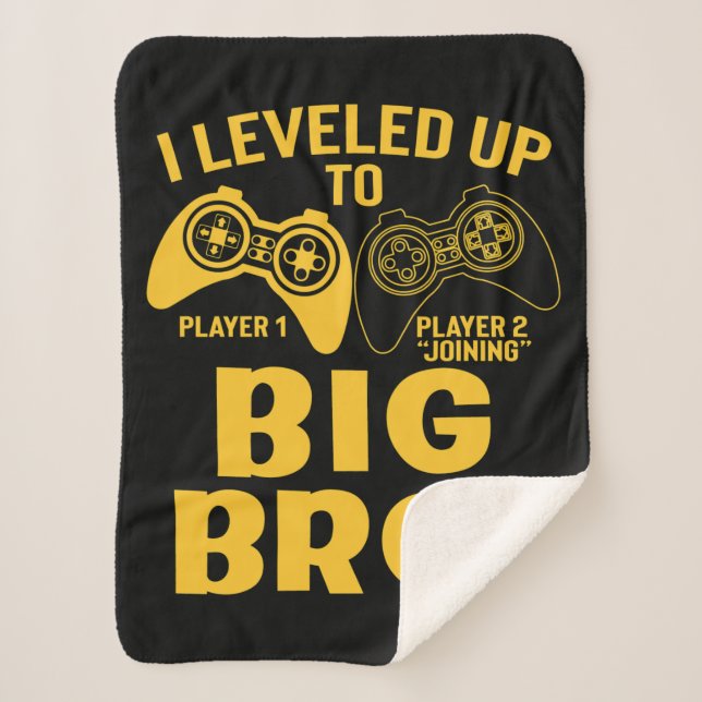 I Levelled Up To Big Bro Sherpa Blanket (Front)