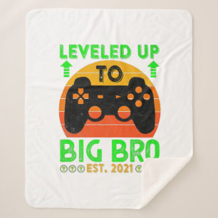 I Levelled Up To Big Brother 2021 Gamer Gift Sherpa Blanket