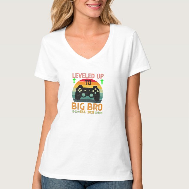 I Levelled Up To Big Brother 2021 Gamer Gift T-Shirt (Front)