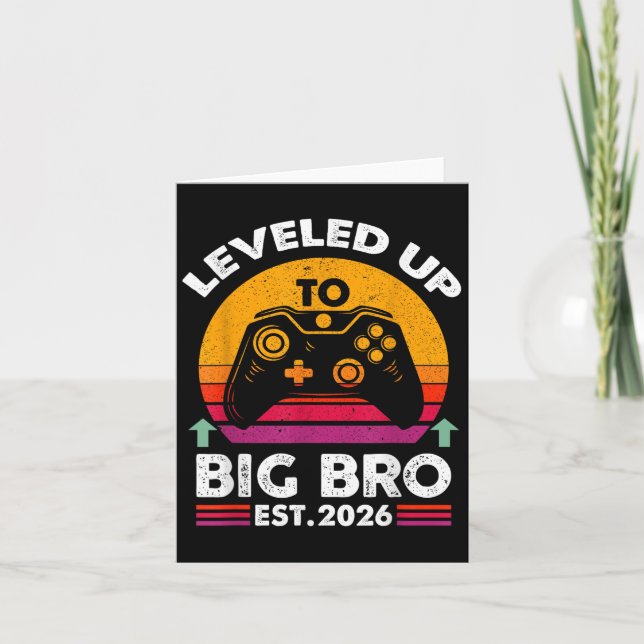 I Levelled Up To Big Brother 2026 Funny Big Bro An Card (Front)