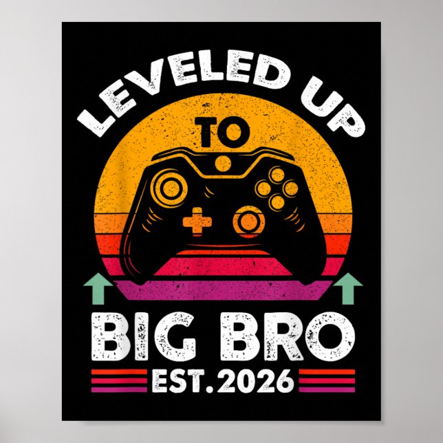 I Levelled Up To Big Brother 2026 Funny Big Bro An Poster (Front)