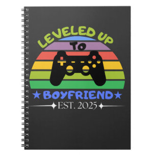 I Levelled Up To Boyfriend Funny Gamer Est. 2025 Notebook