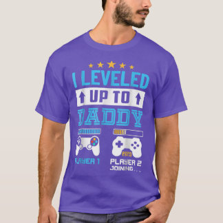 I Levelled Up To Daddy 2023 Funny Soon To Be Dad 2 T-Shirt