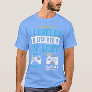 I Levelled Up To Daddy 2023 Funny Soon To Be Dad 2 T-Shirt