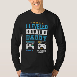 I Levelled Up To Daddy 2023 Soon To Be Dad 2023 T-Shirt