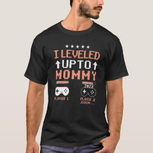 I Levelled Up To Mummy 2023 First Time Mum 2023 Vi T-Shirt