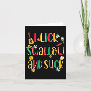 I Lick The Salt Swallow The Tequila Cinco De Mayo Card