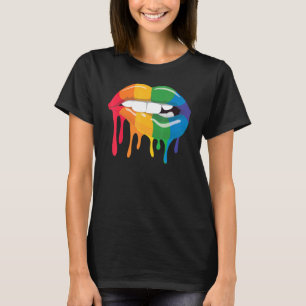 I Licked It So It's Mine Lgbt Rainbow Lips Pride M T-Shirt