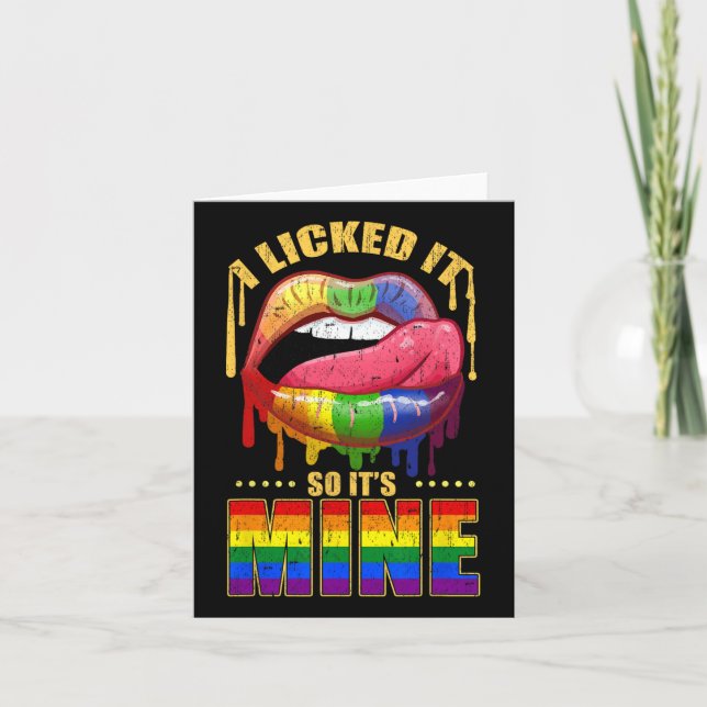 I Licked It So Its Mine Vintage  Card (Front)