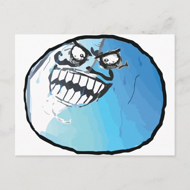 I lied face postcard (Front)