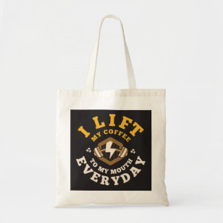I Lift Everyday (Black/Gold) Tote Bag