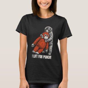 I Lift for Punch Cute Baby Zoo Monkey Stuffed Oran T-Shirt