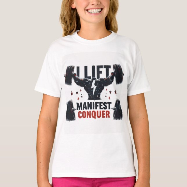  I Lift, I Manifest, I Conquer T-Shirt (Front)