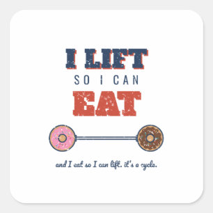 I Lift So I Can Eat Funny Gym Sticker