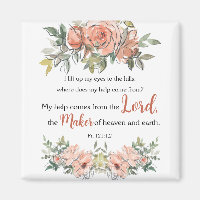 “I Lift Up My Eyes” Bible Verse Elegant Watercolor