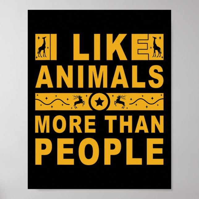 I Like Animals More Than People 3  Poster (Front)