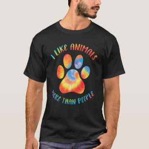 I Like Animals More Than People  Vegan Vegetarian  T-Shirt
