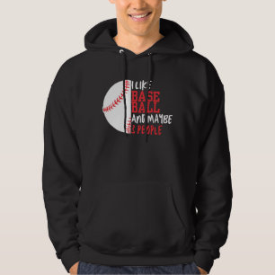 I Like Baseball And Maybe 3 People Men Hoodie