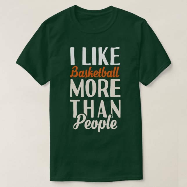 I like Baseball More Than Peiople T-Shirt (Design Front)