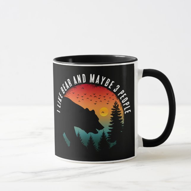 I LIKE BEAR AND MAYBE 3 PEOPLE MUG (Right)